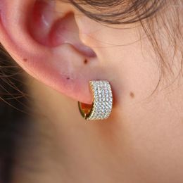 Hoop Earrings Huggie Earring With Micro Paved Cubic Zirconia Sparking Bling Fashion CZ Mini Hoops