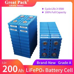8PCS 3.2V 200AH Lithium Iron Phosphate Battery Cell LiFePO4 Deep Cycle Home Energy Power Bank