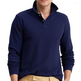 Polos maschile marchio abbigliamento maschile primavera autunno autunno a misura personalizzata camicia da tennis t-shirt a maniche lunghe rlp812