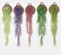 The latest 120CM Golden Decorative Flowers Bell Willow wall hanging flower simulation plant wall decoration many Colours to choose support Customised logo