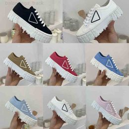 Designer Shoe Women Nylon Shoes Gabardine Canvas Sneakers Wheel Lady Trainers Loafers Platform Solid Heighten Shoe With Box High 5A Quality 6ZE2