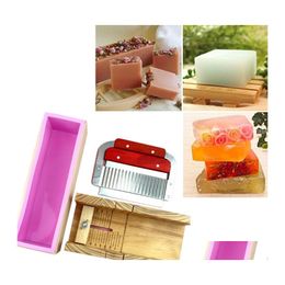 Baking Pastry Tools Set Wooden Soap Loaf Cutter Mould And Rec Sile L5Ye Drop Delivery Home Garden Kitchen Dining Bar Bakeware Dhwqj