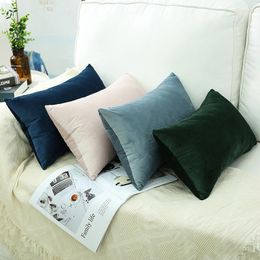 Pillow Cozy Velvet 30x50 Lumbar Throw Pillows Solid S For Living Room Sofa Home Decor Soft