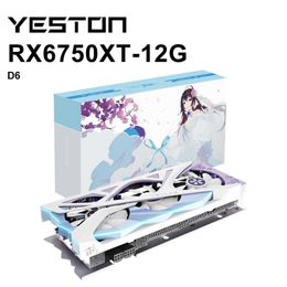 YESTON New RX6750XT RX 6750 XT 12G Graphics Card 192Bit 7NM GDDR6 PCI-E 4.0 Video Card AMD GPU placa de vdeo Gamer Card LHR