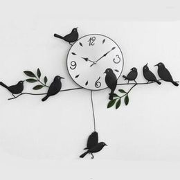 Wall Clocks Clock Home Decoration Quartz Painting Design Modern Bird Unique Gift Art Era WJ10236