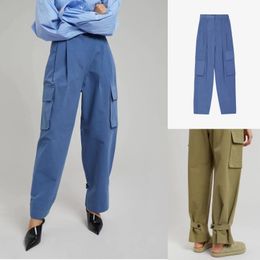 Women's Pants s Have LableFrankieShop vintage overall 's autumn and winter high count cotton leggings casual pants 230105