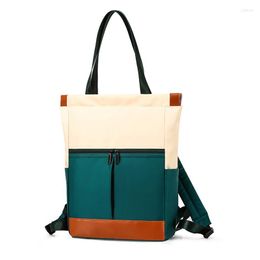 Evening Bags Nylon Women Backpacks Patchwork Waterproof School For Teenagers Laptop Handbag Female Shoulder Outdoor Travel Bagpack