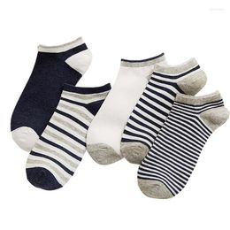 Men's Socks 5 Pairs Wholesale Mens Striped Breathable Ankle 10pcs Fashion Sweat Low Cut Boat Soft Cotton Casual Sock