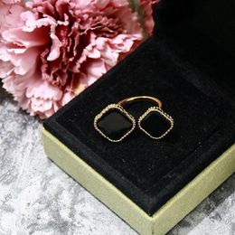 Designer Ring Frauen Klee Ringe Ehering Ehepaar Geschenk Frau Verlobungsparty liebt Mode Luxus van fsdf239y