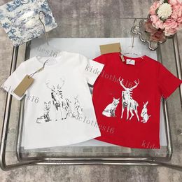 New summer kids designer T-shirt per bambini Abbigliamento moda manica corta da uomo girocollo tshirt lettera allentata stampa ragazze top hip hop Tees marchio di lusso 17 stile