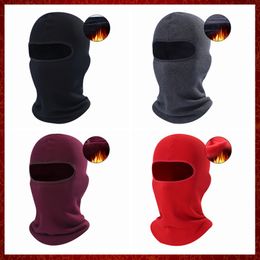 MZZ12 Winter Thermal Fleece Motorcycle Balaclava Cap Cold Weather Snowmobile Moto Military Tactical Cycling Full Face Mask Cover Men