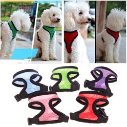 Pet Collars Fashion Nylon Pets Mesh Harness Soft Net Dog Vest Adjustable Breathable Puppy Harnesses Dogs Supplies