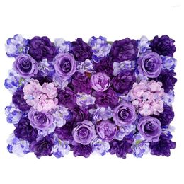 Decorative Flowers 40X60cm Artificial Flower Background Wall Diy Wedding Decoration Rose Peony Silk Mesh Simulation Customization