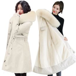Women s Down Parkas Fashion Winter Jacket Warm Coat Long Female Plus size 5XL Ladies Parka Fur collar Hooded Outwear 230104