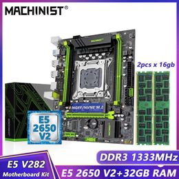 Machinist X79 Motherboard Combo Set With Xeon E5 2650 V2 CPU and 32GB DDR3 RAM Memory LGA 2011 Mainboard Kit Four channel