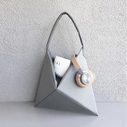 Evening Bags Fashion Women Folding Tote Triangular Rhombus Large Lady Shoulder Bag 2023 Female Underarm Handbag Big Top Handle