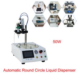 LY-380 Automatic Round Circle Liquid Dispenser 4 Work Places Compatible For Mobile Frame Glue Dispensing Works 220V 110V