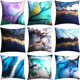 Pillow Abstract Fluid Art Ink Design Pillowcase 45X45cm Cover For Sofa Modern Living Room Decorative Covers Home Decor