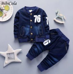 Clothing Sets Baby Boys Clothes Autumn Spring Infant Tracksuits Toddler Cotton denim set Outfits for born Suits 230105