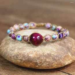 Charm Bracelets Women Handmade Jewelry Natural Stone Beaded String Braided Bracelet Colorful Bohemian Friendship Wrap