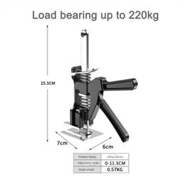 Hand Tools 220KG Door Use Board Lifter Cabinet Jack Household Plaster Sheet Repair Anti Slip Elevator Ceramic Tile Height Adjuster Tool