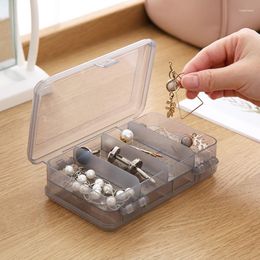 Jewellery Pouches Storage Box With Lid Plastic Double-layer 10-compartment Transparent Thickened Hanging Simplicity