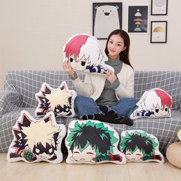 Plush Backpacks 35cm Lovely Cartoon Anime Bakugou Katsuki Todoroki S o Midoriya Izuku Bolster Boku No Hero Academia Pillow Fan Girl Gift 230105