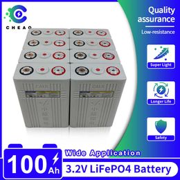 New 3.2V Lifepo4 Battery 100AH 4/8/16/32PCS Rechargeable Battery Pack DIY Cells for Solar Energy Storage Boat RV EU US TAX Free