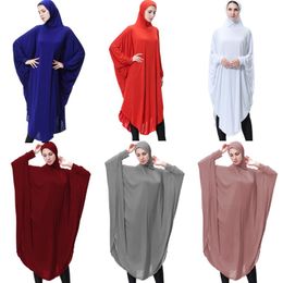 Ethnic Clothing Muslim Black Face Cover Long Hijab Niqab Burqa Bonnet Islamic Khimar Loop Scarf Jilbab Prayer Headscarf Abaya RamadanEthnic