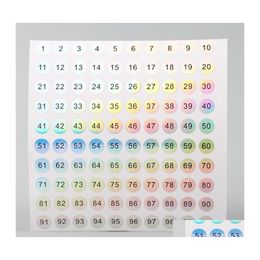 Gift Wrap Waterproof Laser Digital Stickers Nail Polish Bottle Labels Sticker Cup Number Bar Wine Glass Mark Tags Drop Delivery Home Dhmms