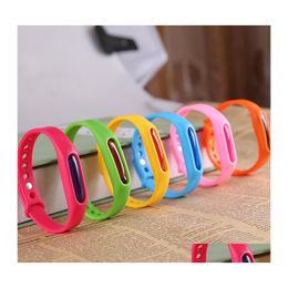 Pest Control Kid Mosquito Repellent Bracelet Sile Wristband Plant Essential Oil Capse Band Bug Killer Vt0449 Drop Delivery Home Gard Dhmht