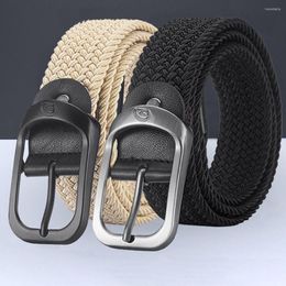 Belts Men Male Vintage Design Nylon Braided Belt Weave Waist Band Jeans Strap Pin Buckle Waistband