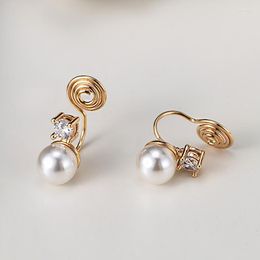 Backs Earrings Light Luxury Pearl Clip Simple Painless Mosquito Coil Without Ear Holes Party Unusual Jewelry For Woman