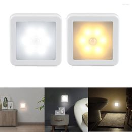 Night Lights Motion Sensor LED Light USB Charging Battery Operated WC Bedroom Bedside Lamp For Room Hallway Pathway Toilet Home