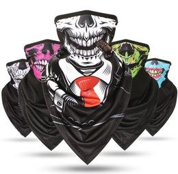 skull Magic Scarves Anti-UV men women Triangular scarf bandage outdoor Riding half face masks halloween Party masks Turban