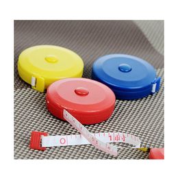 Tape Measures Mini 150Cm Sewing Retractable Rer Portable Body Measuring Shop Tool Measurement Tools Vtky2259 Drop Delivery Office Sc Dh4Vc