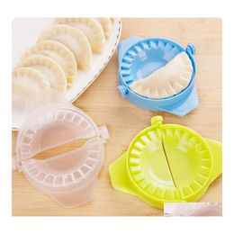 Baking Moulds Wholesale Creative Kitchen Accessories Diy Dumplings Tools Dumpling Jiaozi Maker Device Easy Mould Clips Cozinha Dh0615 Dhyl0