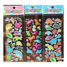Wall Stickers Promotion Gift 20Pcs/Bundle Notebook Mes Cartoon Desk Decorative Animal 3D Sticker Kids Rooms Dh0926 Drop Delivery Home Dhvma