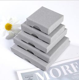 1.5cm Thin Jewellery Gift Boxes for Necklaces Earring Ring Grey Bulk Gift Box Sponge Filled for Christmas Gift Case