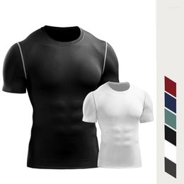 Racing Jackets Jogging Tees Male Running Shirts Short Sleeve Tights Fitness Tank Tops Gym Clothing Underwear Skin Bodybuilding Training