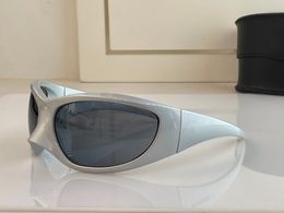 Shield Wrap Sonnenbrille, silbergraue Linse, Party-Sonnenbrille, lustige Damen- und Herrenmode, Sonnenbrille, Sonnenbrillen, Schattierungen, UV400, Brillen mit Box