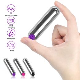 Doll Bodies Parts Mini Bullet Vibrator for Women Strong Vibration Waterproof G-spot Massager 10 Speed Sex Toys USB Rechargeable