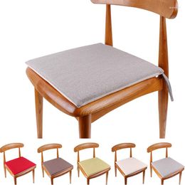 Pillow Imitation Cotton Linen Dining Chair Buttock Pads Square Kitchen Stool S Tatami Soft Sitting Mats Solid Colour