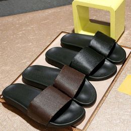 Com caixa Sandálias Chinelos Slides Sapato Casual Flat Slide Designer Homens Mulheres Chinelo Flip Flop Marca de Luxo Leve Casa Sandálias Pretas