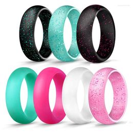 Wedding Rings 7pcs Fashion Silicone Ring Colour For Women Jewellery Gift