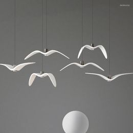 Pendant Lamps Nordic Lamp Seagull Design Led Chandeliers For Bar/Kitchen Birds Chandelier Ceiling Luminaire Light Fixture Home Decor