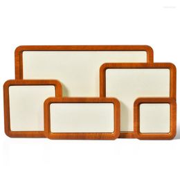 Jewelry Pouches Square Rectangular Wooden Tray Watch Show Props Rings Earring Organizer Storage Box For Shop Home Decoration Accessory