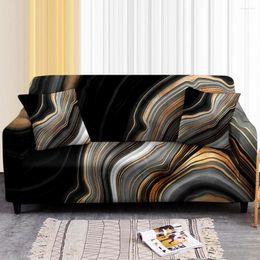 Chair Covers Marbling Sofa Cover For Living Room L Shape Sectional Slipcovers Corner Armchair Couch 1/2/3/4 Seater