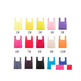 Storage Bags Foldable Shop Oxford Reusable Grocery Bag Eco Friendly Tote 19 Colors W35Xh55Cm Dh0325 Drop Delivery Home Garden Housek Dhm7O
