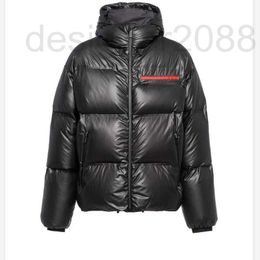 Men's Down & Parkas Designer Men Puffer Jacket Re-nylon Hooded Warm Winter Coat Rib sleeve 3RFD